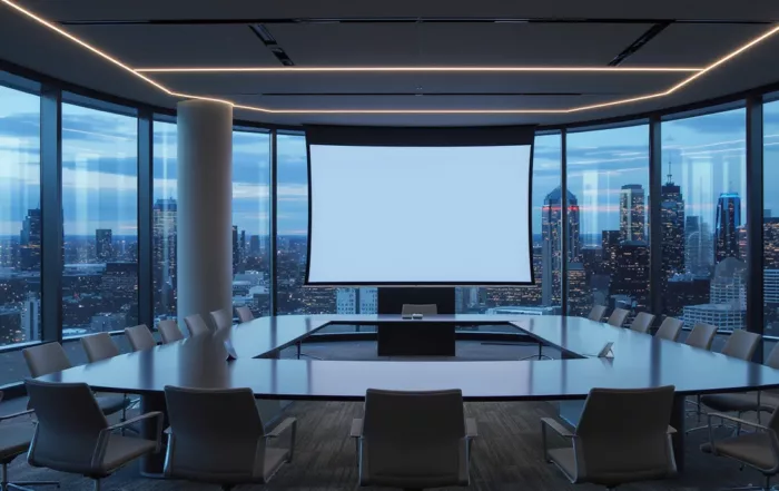 Salle de conférence moderne avec équipements professionnels à Montréal