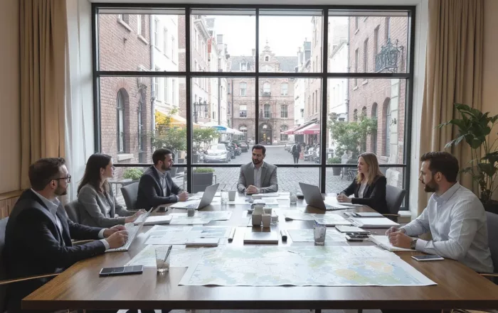 Séminaire d'équipe dans le Vieux-Montréal avec participants et ambiance professionnelle