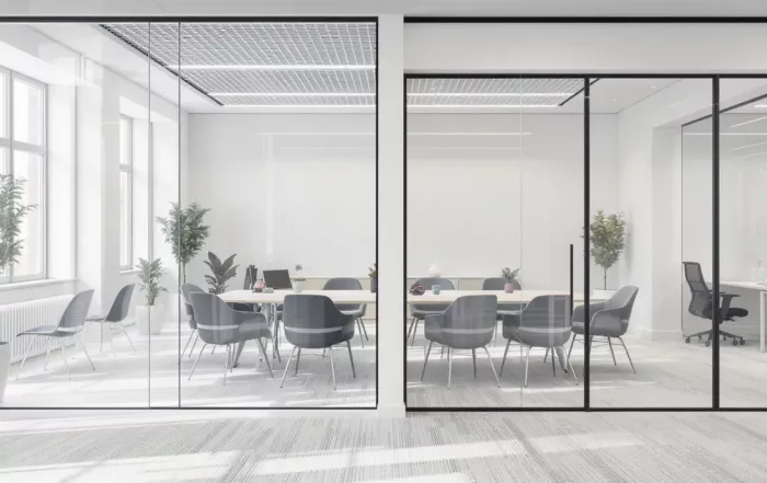 Salle de réunion moderne comparée à un bureau permanent à Montréal