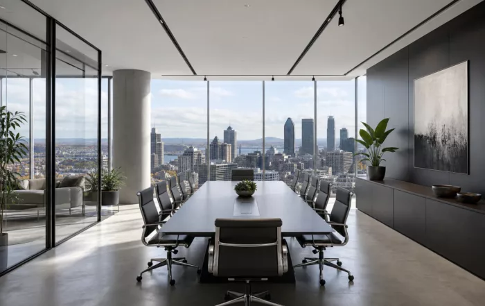 Salle de conférence moderne pour startup à Montréal budget limité