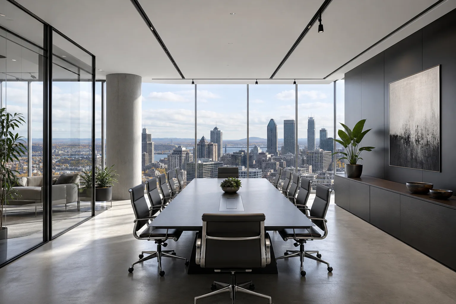 Salle de conférence moderne pour startup à Montréal budget limité
