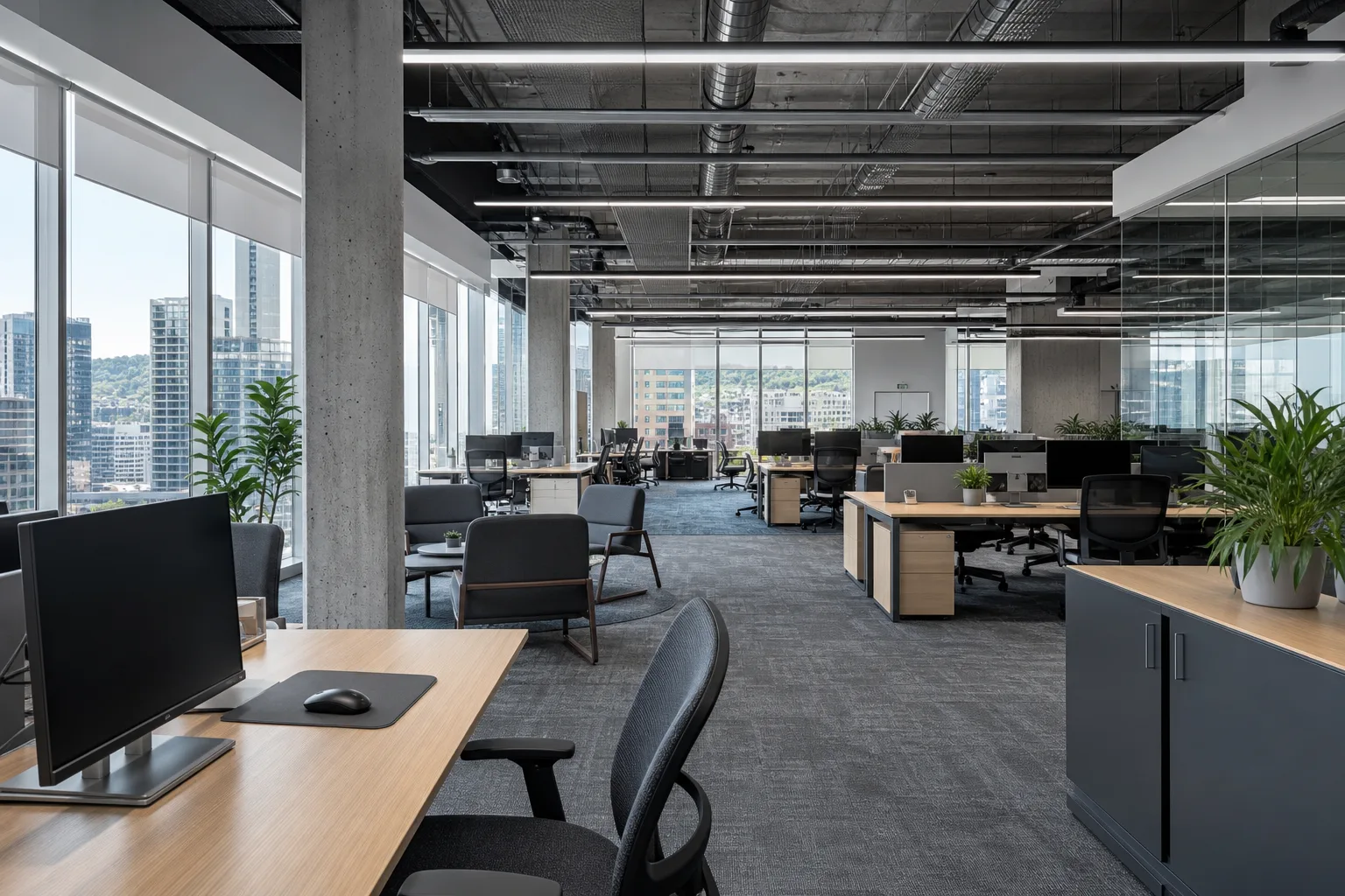 Espace de travail flexible moderne à Montréal en 2026