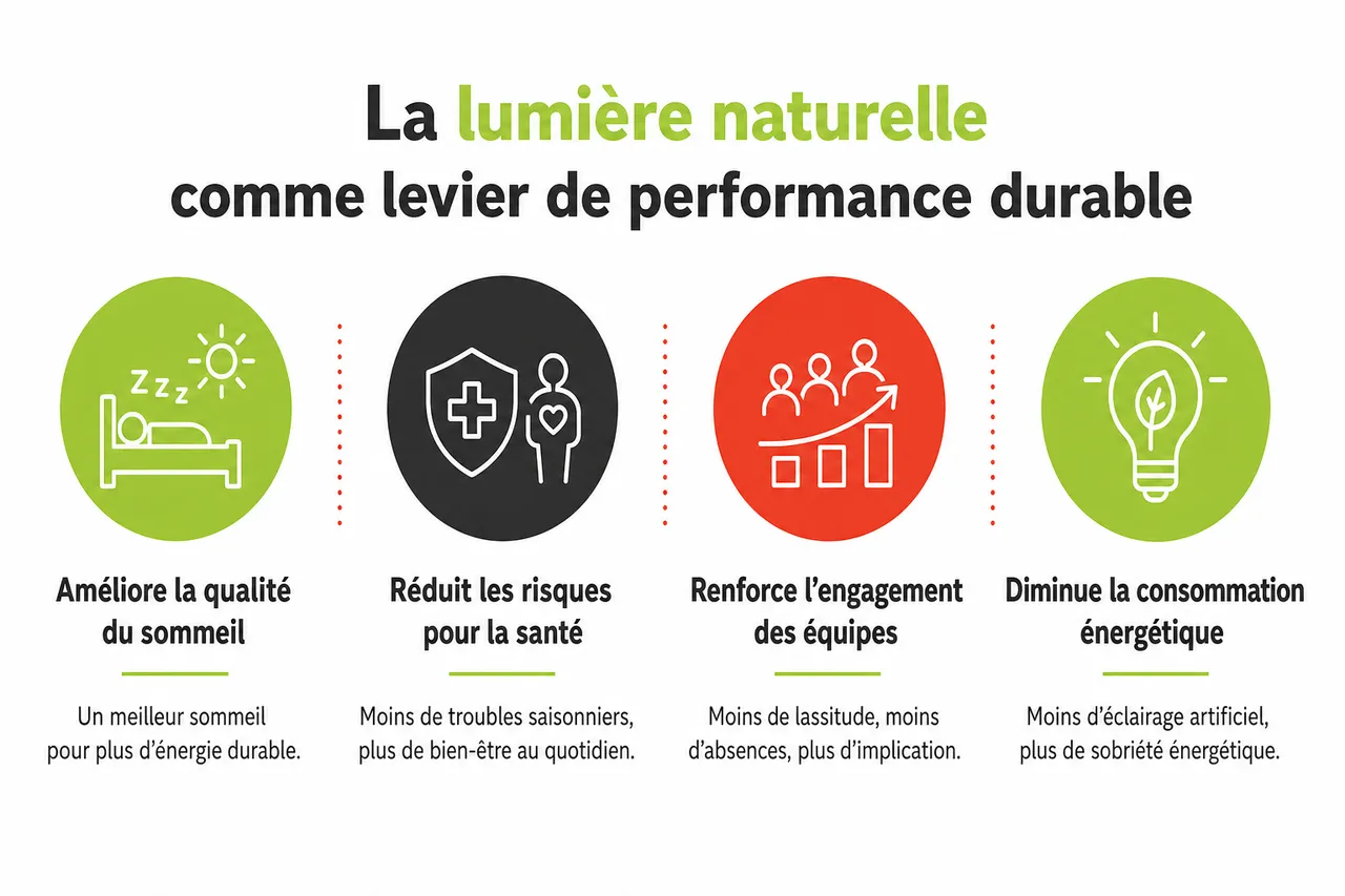 Salle de conférence avec lumière naturelle à Montréal: voici pourquoi ça change tout , La lumière naturelle comme levier de performance durable