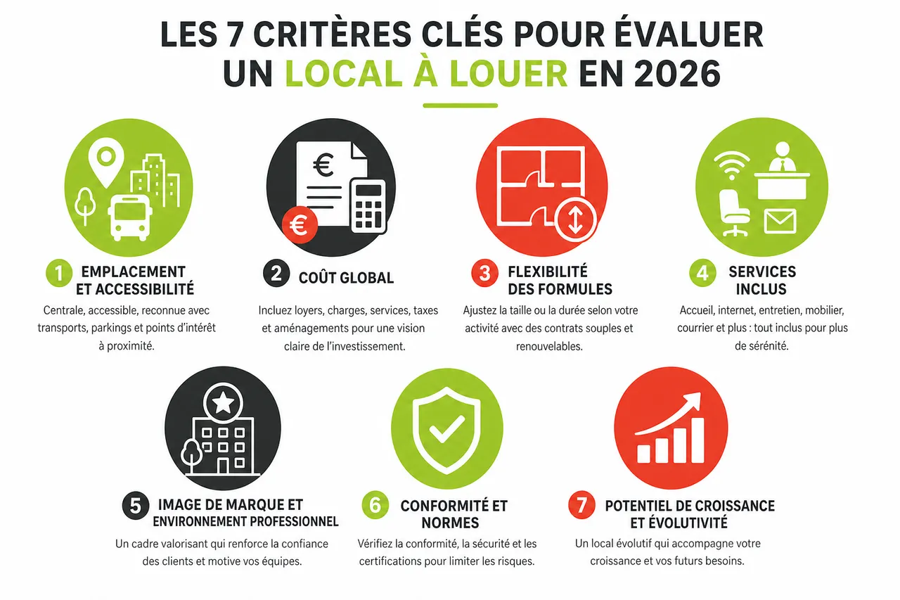 Comment évaluer efficacement des locaux à louer en 7 critères en 2026 , Comment choisir le bon local à louer: critères essentiels en 2026