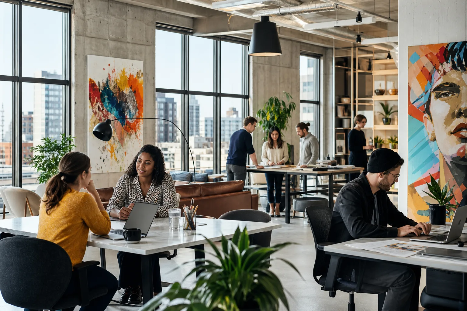 Espace créatif professionnel pour atelier à Montréal avec ambiance inspirante