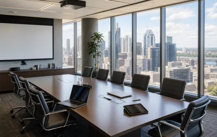 Salle de réunion moderne avec budget optimisé à Montréal