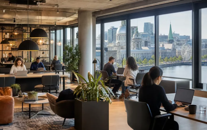 Espace de bureau accueillant pour commerces et services à Montréal