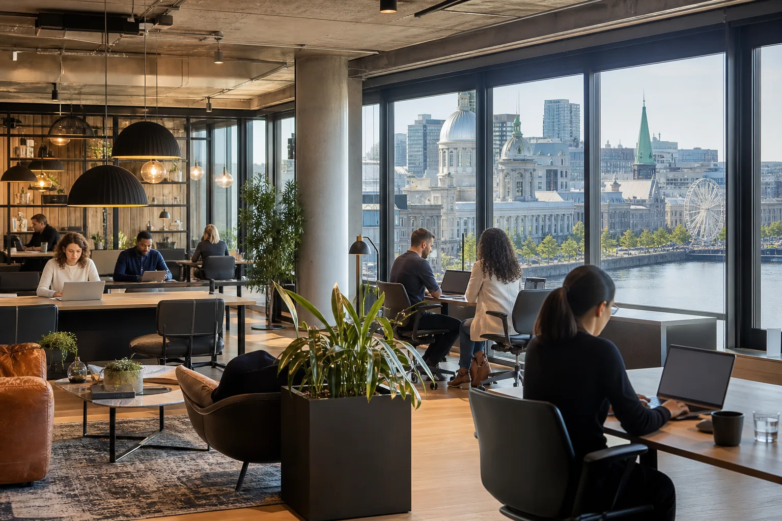 Espace de bureau accueillant pour commerces et services à Montréal