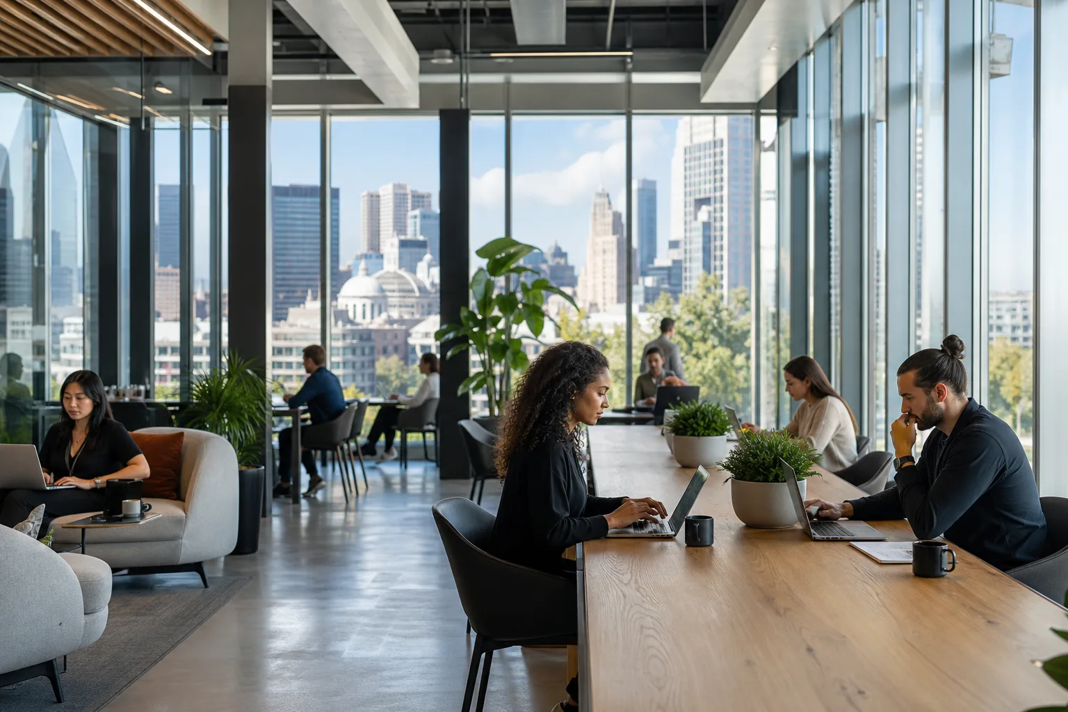 Espace de coworking moderne pour professionnels à Montréal