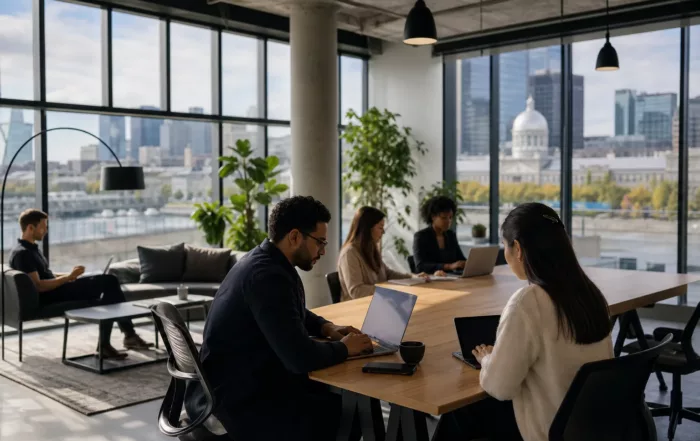Espace de travail professionnel pour consultants itinérants à Montréal