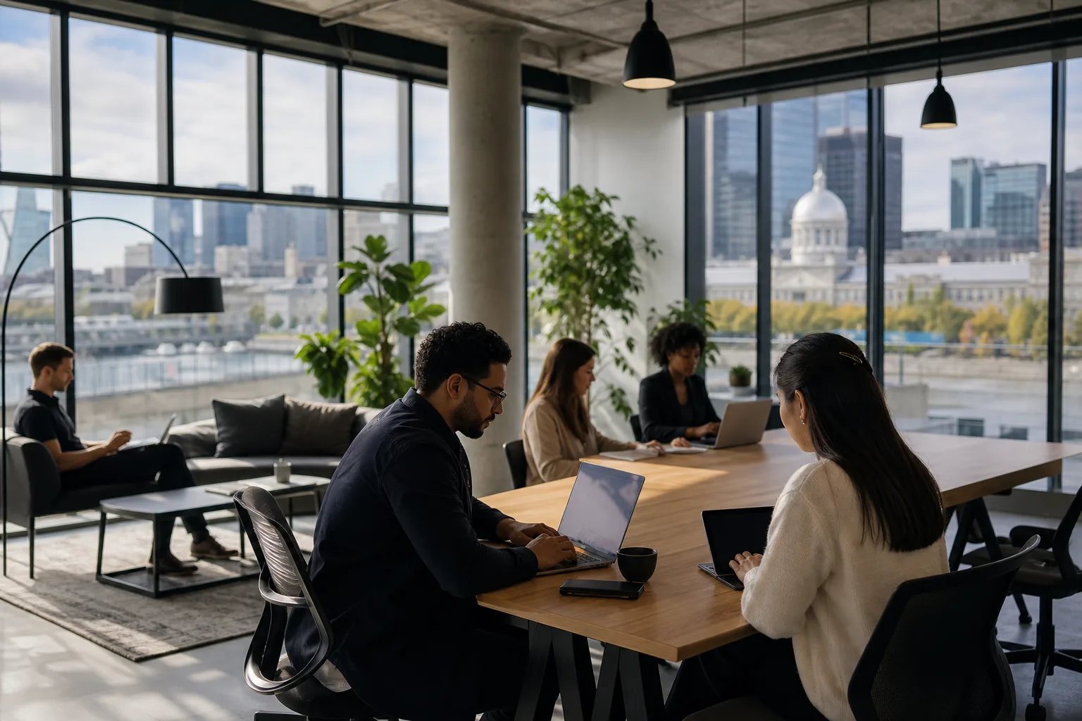 Espace de travail professionnel pour consultants itinérants à Montréal