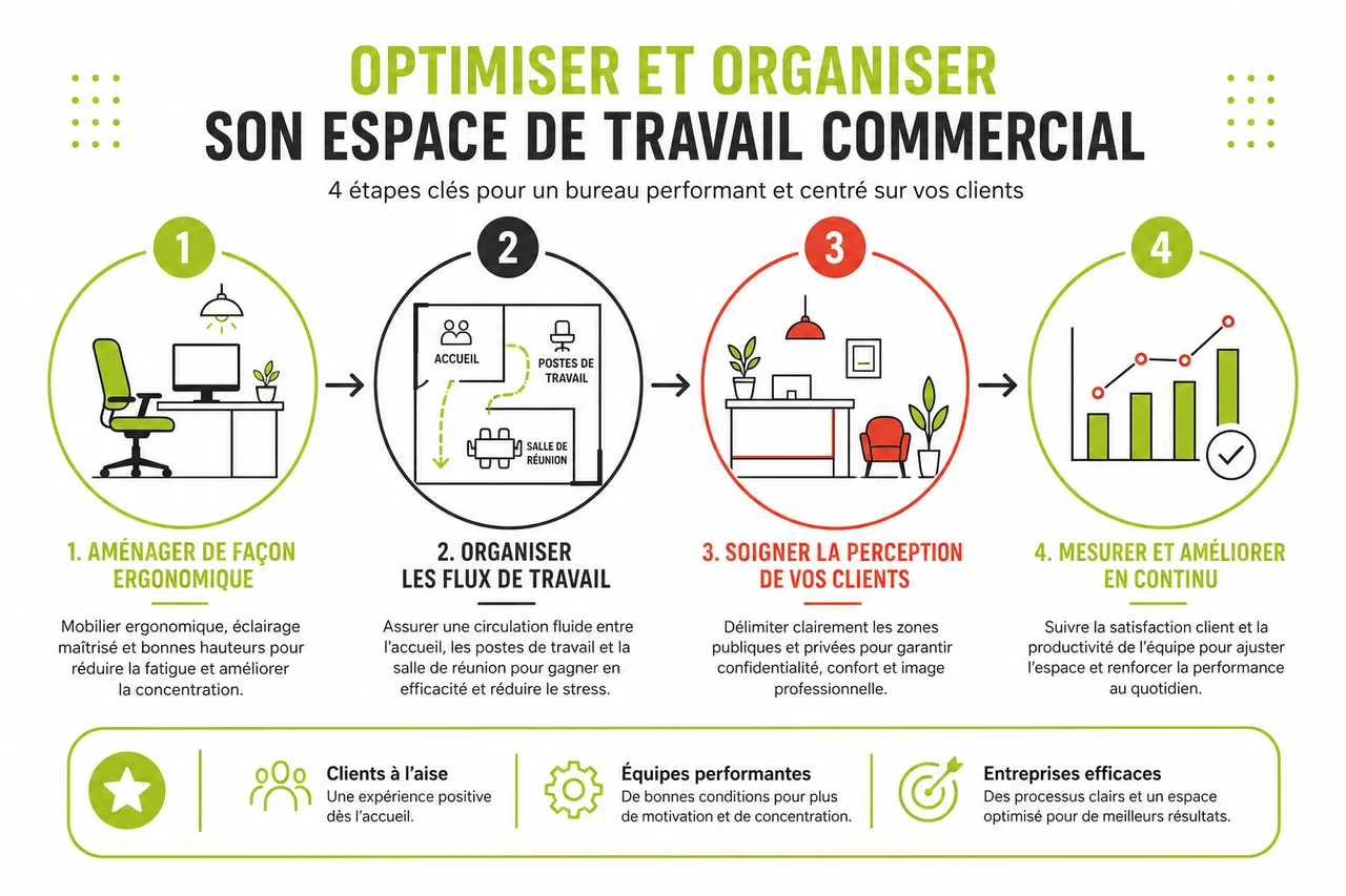Bureaux pour commerces et services à Montréal, comment organiser votre espace pour mieux recevoir vos clients , Optimiser et organiser son espace de travail commercial