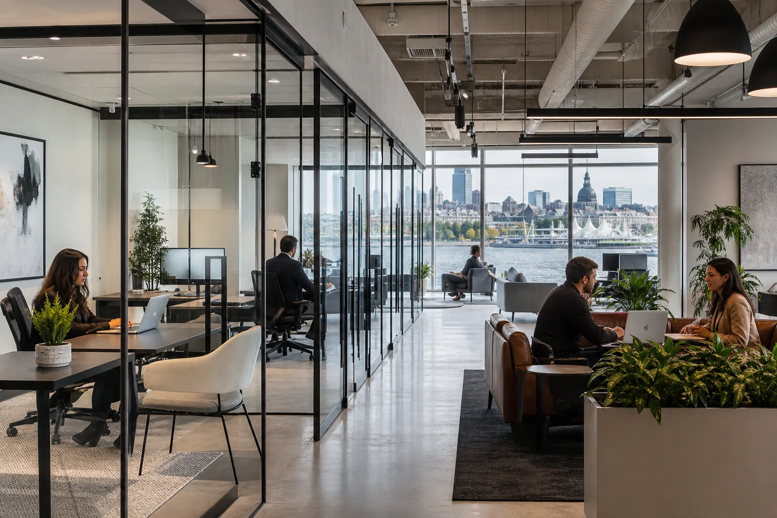 Bureau professionnel moderne renforçant crédibilité pour consultants à Montréal