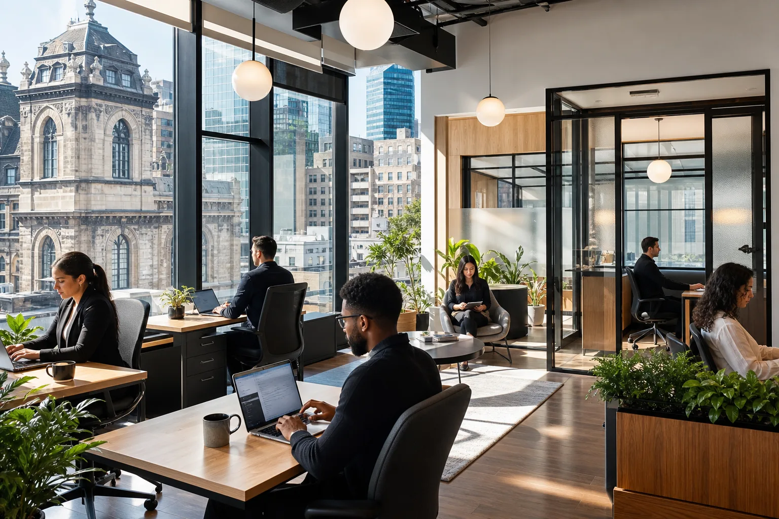 Bureau tout inclus à Montréal avec services et équipements modernes
