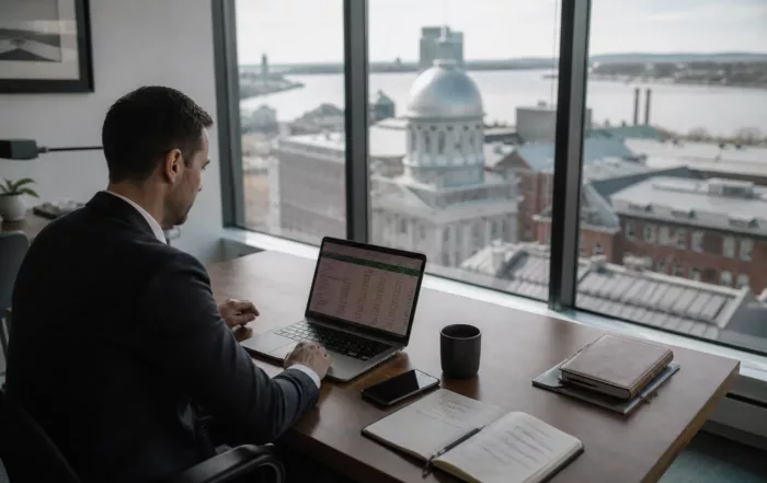 Espace de bureau moderne avec gestion efficace du budget professionnel