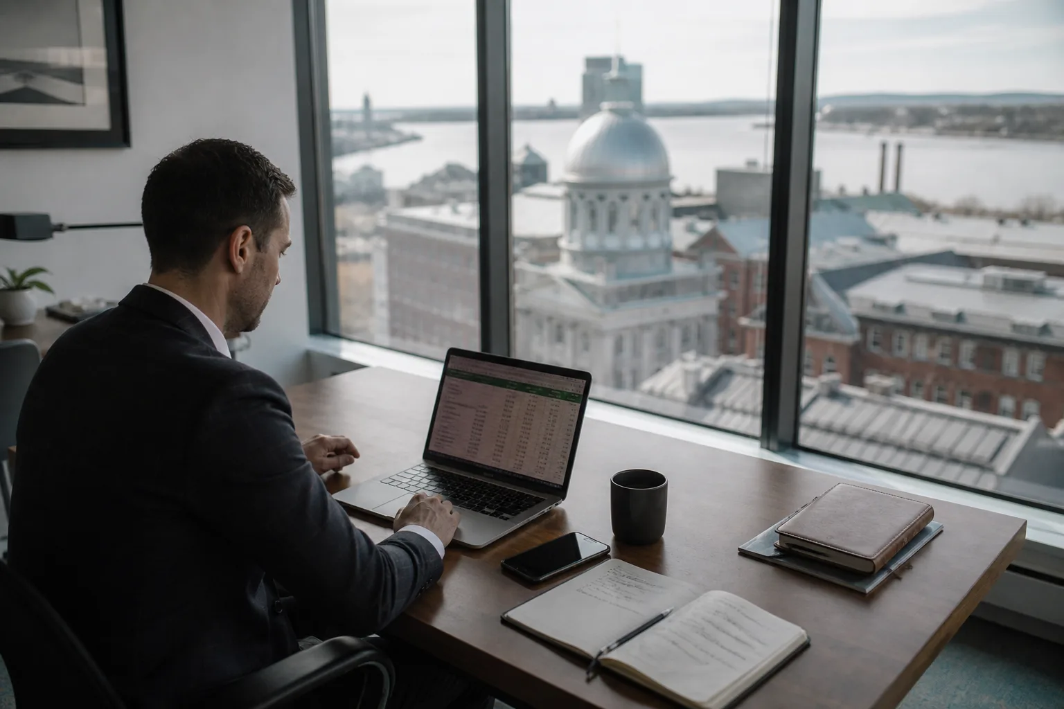 Espace de bureau moderne avec gestion efficace du budget professionnel