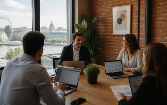 Espace de bureaux modernes favorisant la collaboration en 2026
