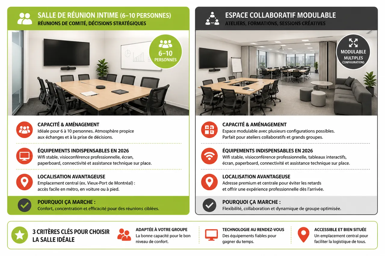 Salles de réunion: erreurs courantes lors du choix de la salle idéale , Comment choisir la salle de réunion idéale: critères essentiels et localisation