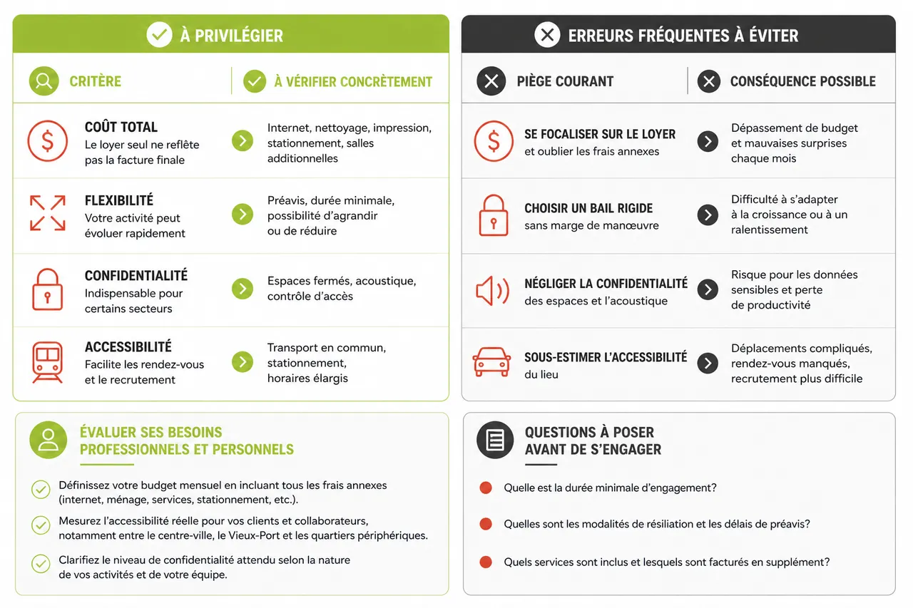 Espace pour travailler: comment éviter les mauvaises surprises en 2026 , Comment choisir le bon espace pour travailler? Conseils, erreurs à éviter et checklist pratique