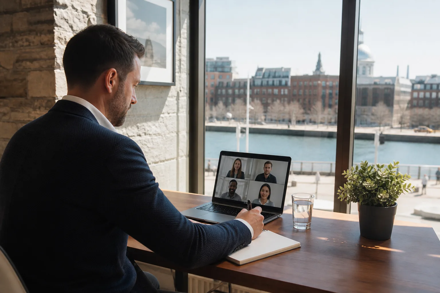 Bureau moderne à louer avec vue sur Montréal pour professionnels