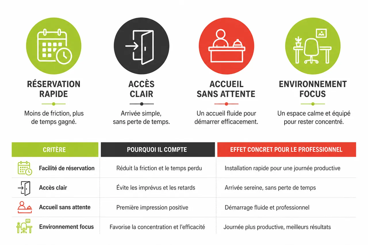 Location de bureau à la journée: une solution rentable en 2026 , Ce qu’un bon bureau à la journée doit réellement vous apporter