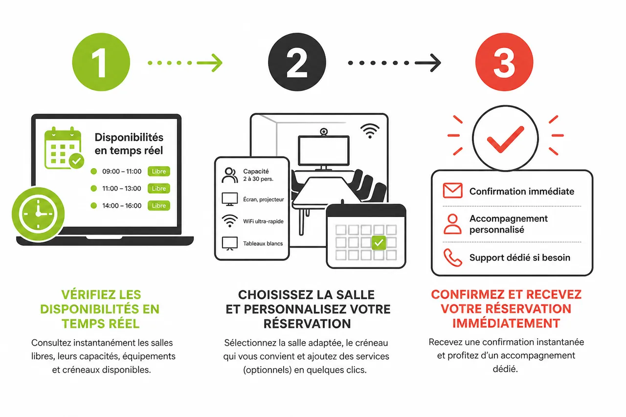 Réserver une salle de conférence de dernière minute à Montréal: est-ce possible? , Comment réserver une salle de conférence en quelques minutes: mode d’emploi